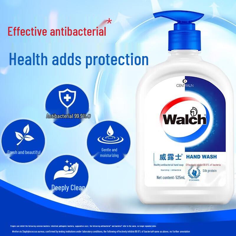 Walch Antibacterial Hand Sanitizer with Silk Protein, Twin Pack (2 x 525ml)