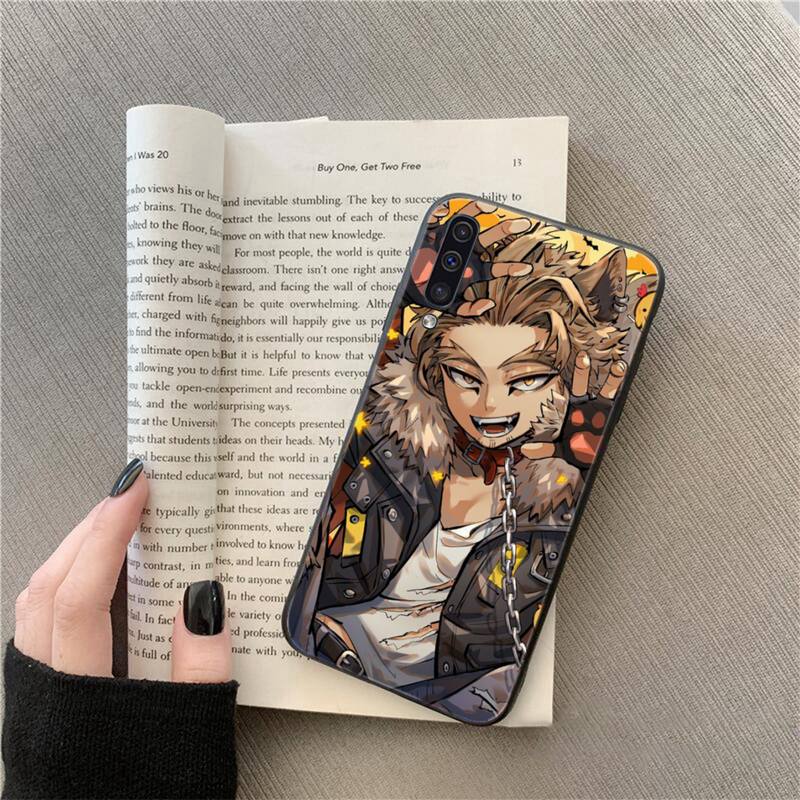 Pouzdro na telefon Anime MHA Hawks BNHA pro Samsung Galaxy A51 A71 A52 A12 A50 A32 A21S A70 A31 A21 A11 A12 M31 A02