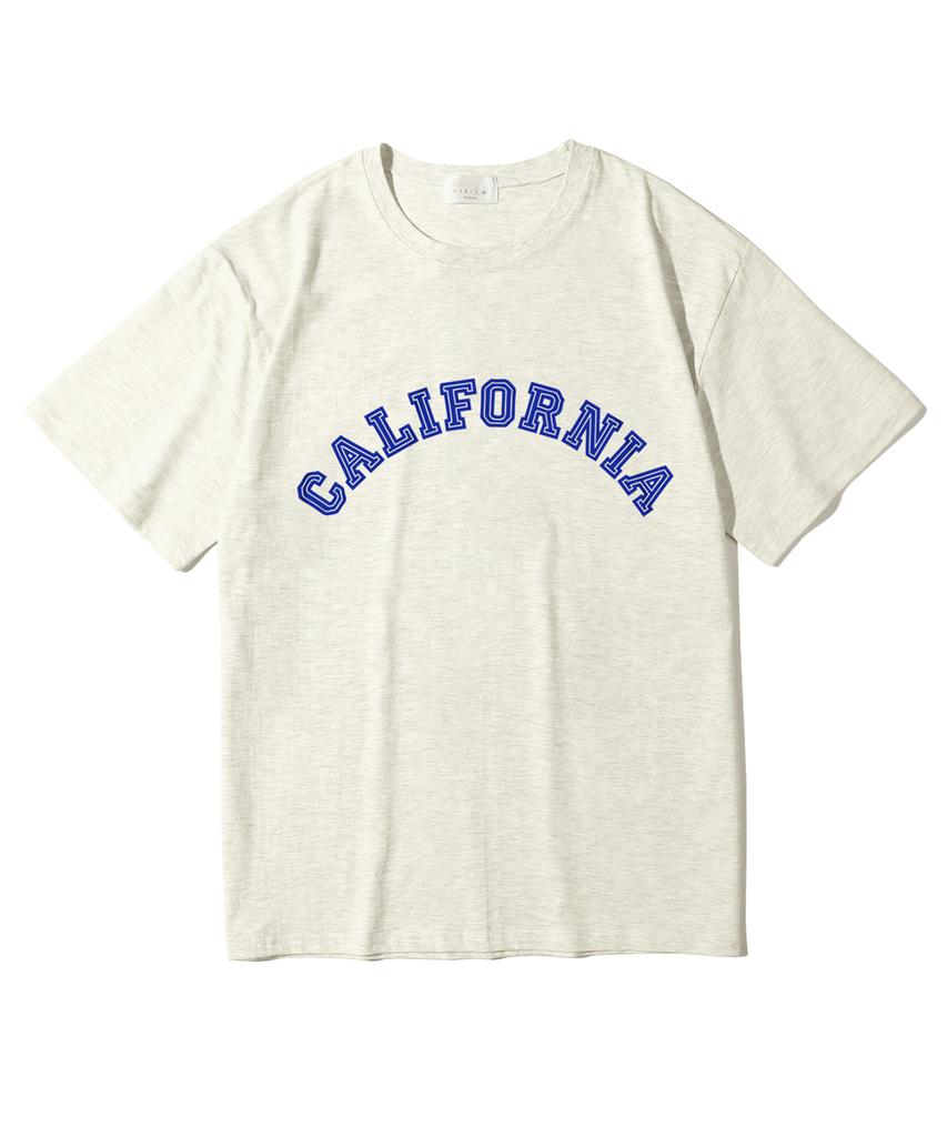 Oeta California Double Cotton Oversized Short Sleeve T-Shirt Ots26014(8 Colors) (Type A)