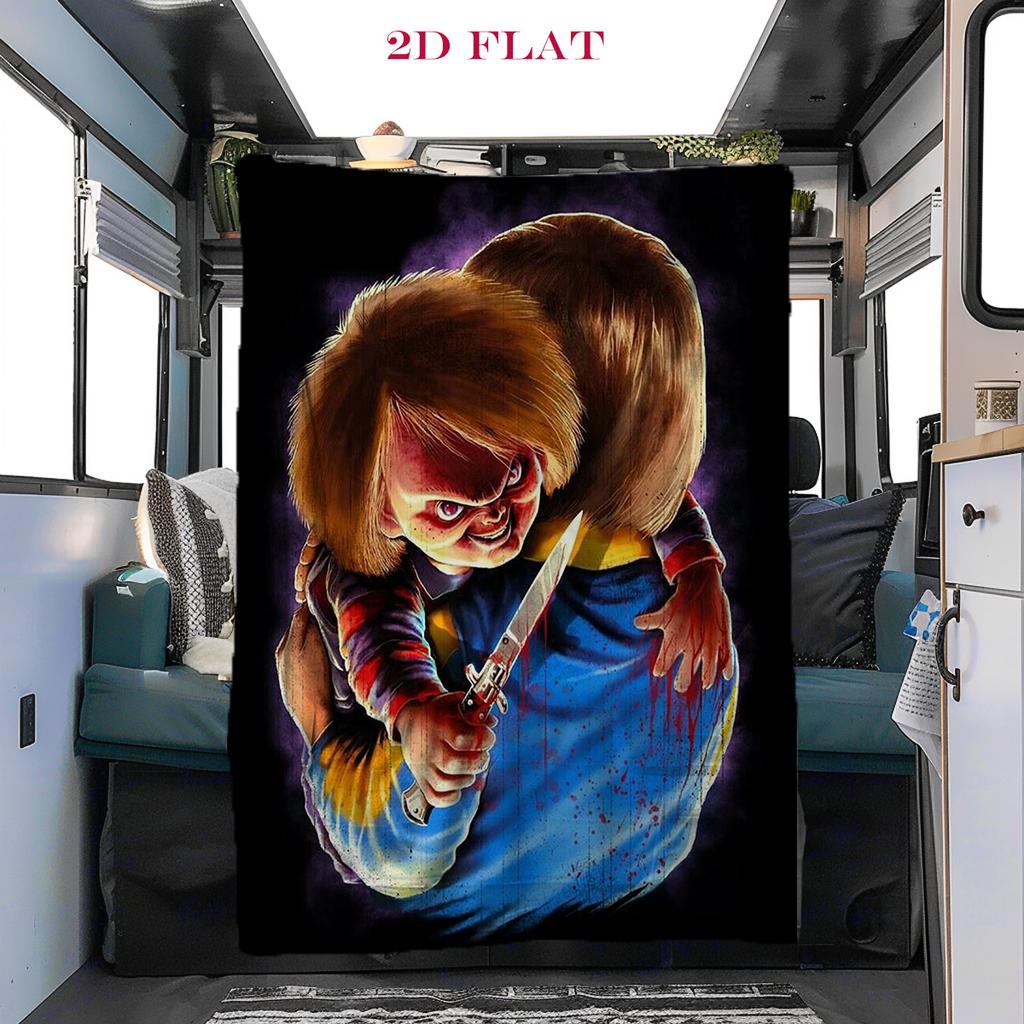 Child's Play: Horror Unleashed Blanket Sofa Blanket Camping Trip Machine Washable Sheet Bedroom