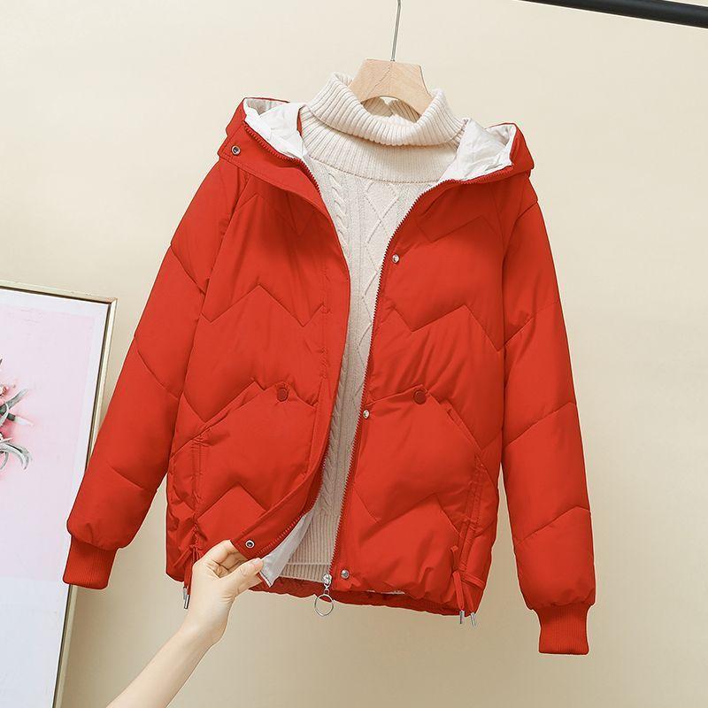 Winter Loose-fit Down Cotton Coat for Women Thickened Cropped Fashionable Cotton Jacket Outerwear