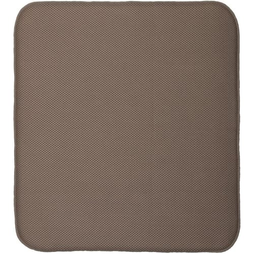 InterDesign iDry Draining Mat, Kitchen, Large, 18.5" x 16.5" (45.72cm x 40.64cm), Mocha, Brown, Ivory, 41243EJ