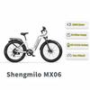 Shengmilo Mountain bike elettrica MX06, motore da 500 W, batteria Samsung da 48 V 17,5 Ah, freni a disco idraulici, pneumatici Fat da 26", velocità 42 km/h, autonomia 70 km