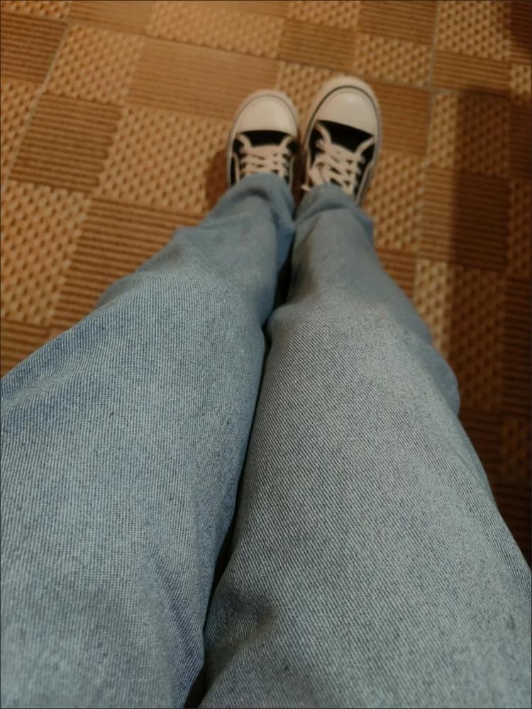 Narrow Elastic Straight Jeans Women 2024 New Summer Slimming Mopping Pants Plus Size Embroidered Meat-Covering Wide-Leg Pants