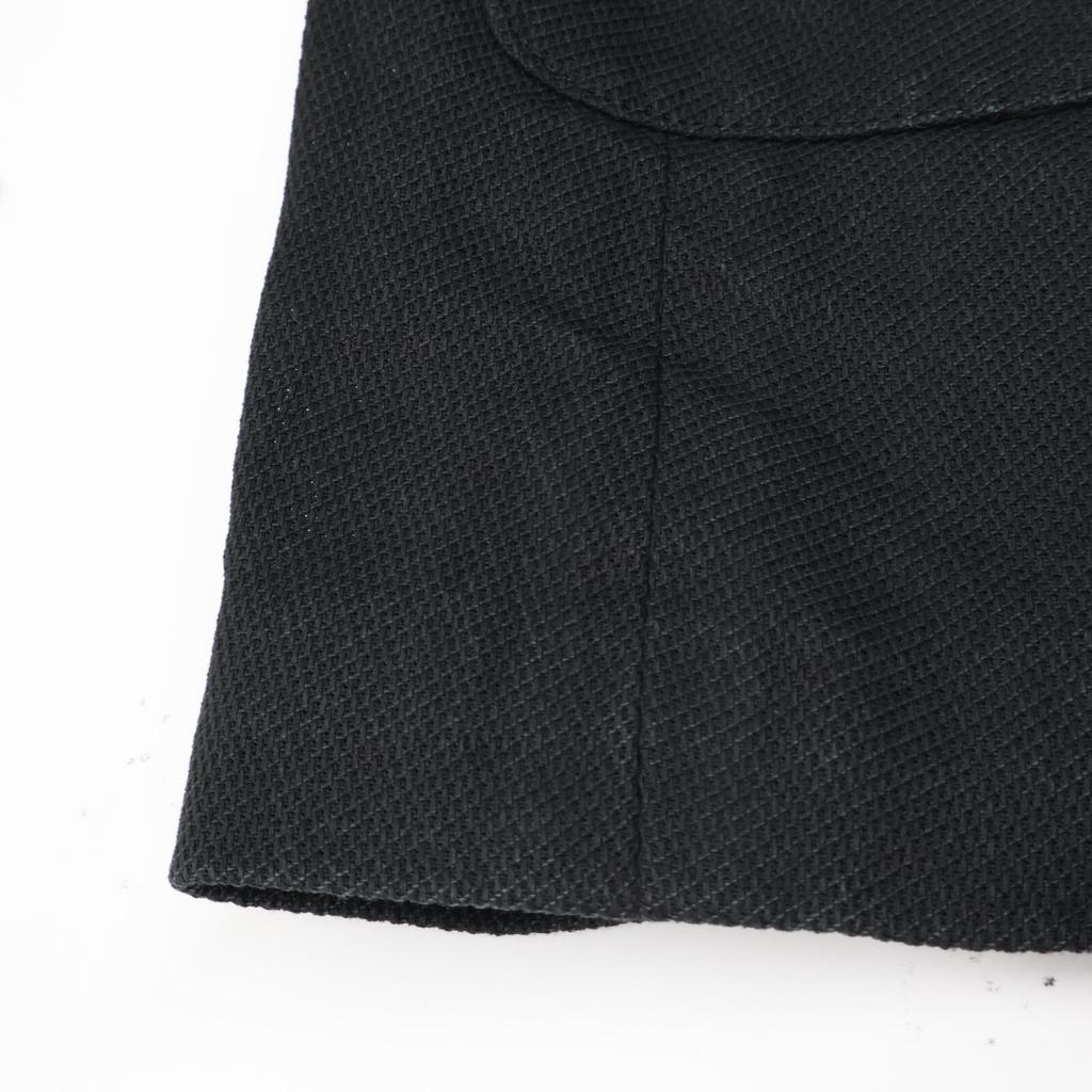 chaos CH107007ER Black Center Vent Buttonless Paper Bib Tailored Jacket Jacket F blackUsed