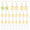 15 Pairs DIY Blank Dome 304 Stainless Steel Dangle Earring Making Kits, with Glass Cabochons, Golden, 39mm, 15 Pairs/set