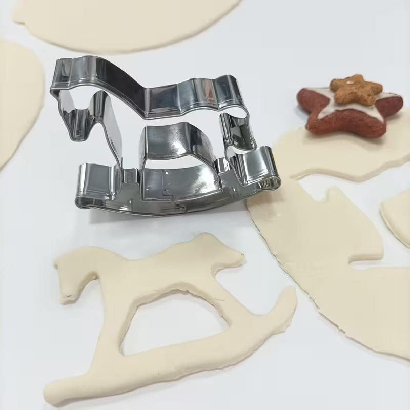 Whimsical Horse-Shaped Stainless Steel Cookie Cutter Set (1 Piece), A Diy Baking Mold, A Cute Animal Cookie Making Set