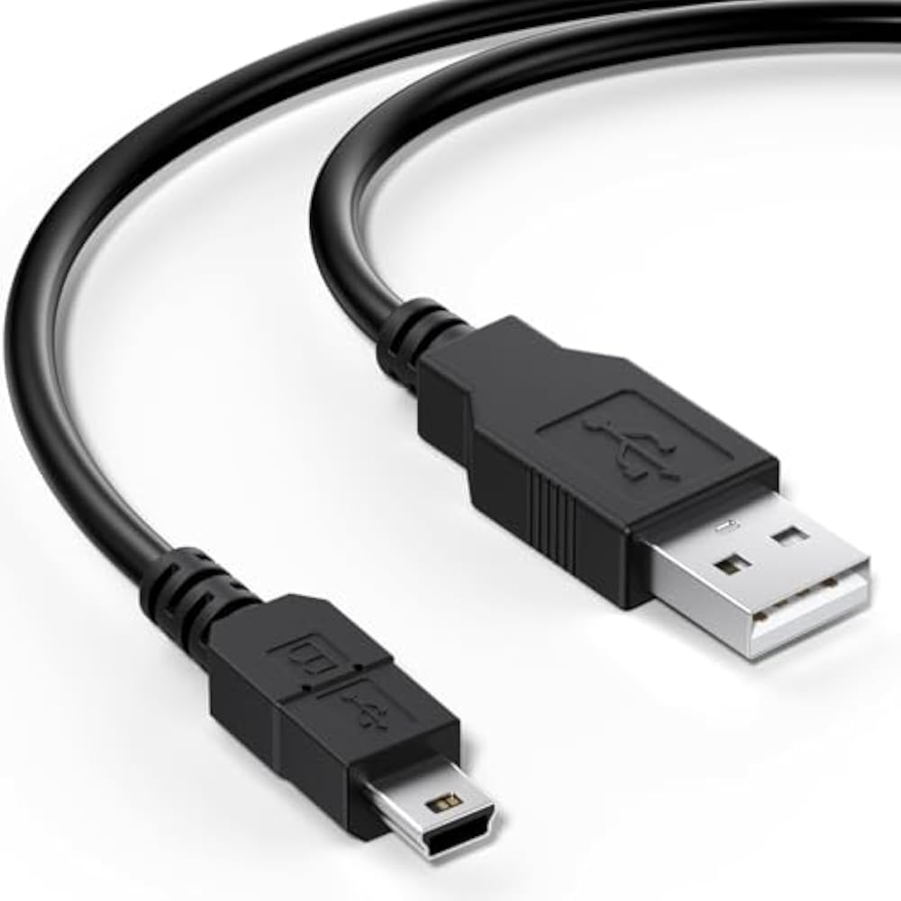 Amzpas 1.8M Charging Cable USB 2.0 Type A to Mini B Cable for PS3 Controller Charger, Mini USB Da...