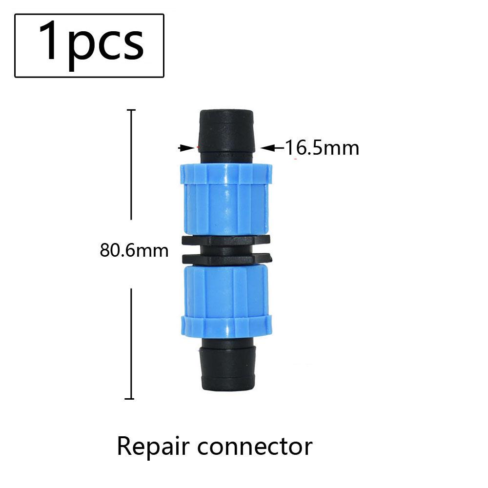 16mm Micro Irrigation Drip Tape Connectors Tee Repair Elbow End Plug Tap Fittings Locked Hose Joints Greenhouse Coupler