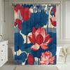 1Pc Floral Watercolor Pattern Shower Curtain Bathroom Decoration Polyester Fabric Contains 12 Hooks 70. 8X70. 8 Inch