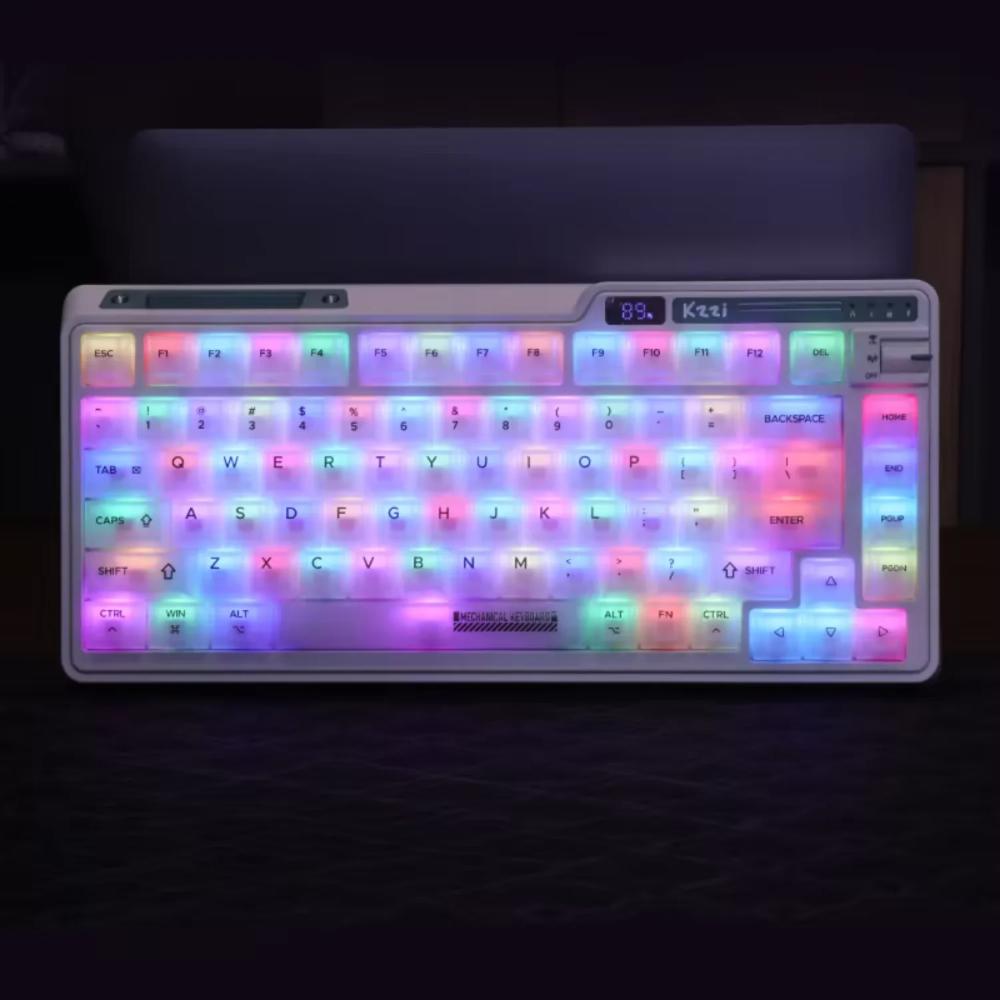 Clear Matte Translucent Keycaps, Suitable for Most Mechanical Keyboards, Ice Crystal, 1% Cherry, PBT, CHERRY