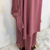 Loriya 2023 Solid Color Streetwear Swing Robe Dress Set - LR618