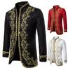Peito moda festa ouro glitter masculino europeu ouro incrustado presente vestido ópera palco terno respirável