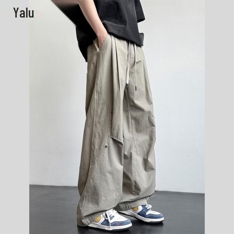 Yalook Men's American Patchwork Cotton Cargo Pants