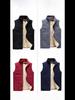 Men's Large-Size Polar Fleece Vest - Thick, Warm, Stand Collar for Spring & Autumn.
