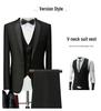 Men's Slim Fit One-Button Three-Piece Wedding Tuxedo Suit