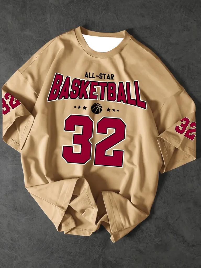 Men's Sports Jersey Basketball Graphic Short Sleeve T-Shirt Summer Graphic Tee Jerseys Plus Size Women's Sport T-Shirt Tops
