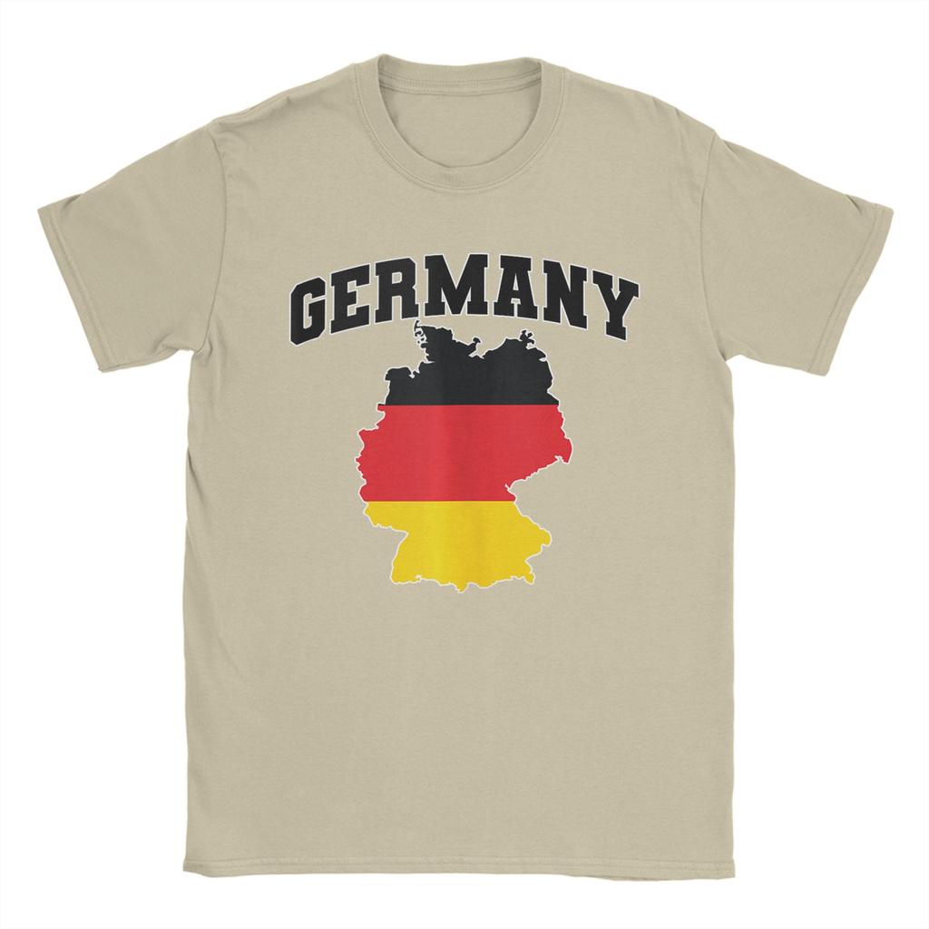 Map with Flag GerUnisexy TShirts for Unisex Funny Pure Cotton Tee Shirt Round Neck Short Sleeve T Shirt Plus Size Tops