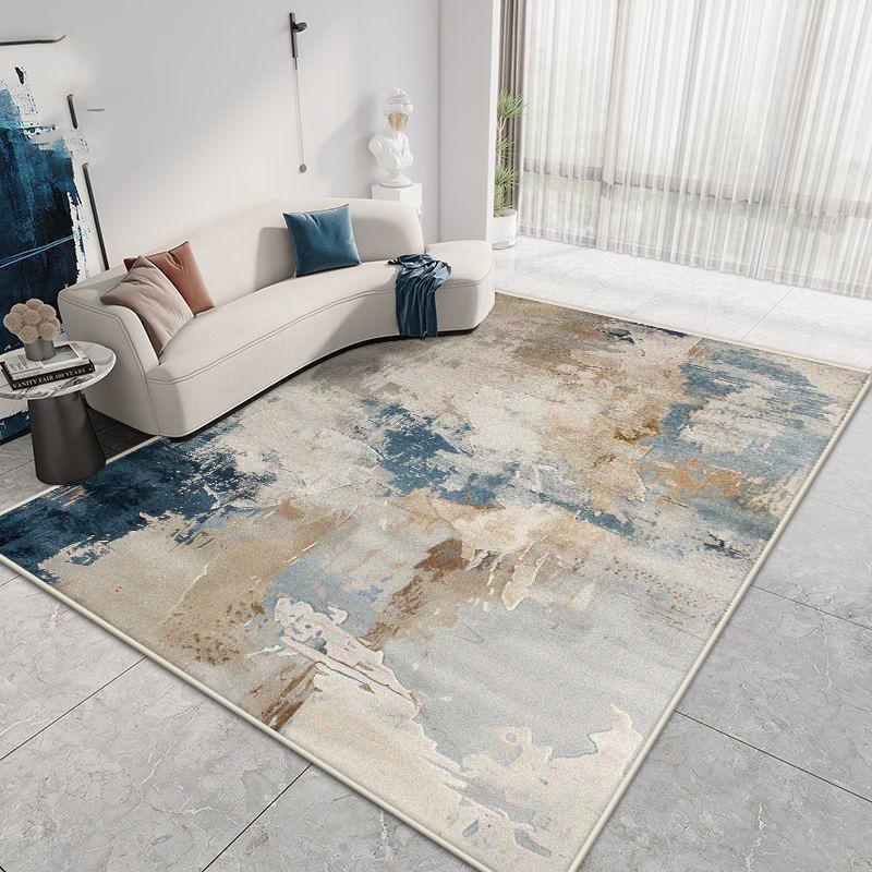 Tappeto Astratto Nordico Colore Inchiostro Decorazione Soggiorno Tappeti Grandi per Divano Lounge Camera da Letto Ispessito Soffice Tappetino in Peluche Antiscivolo