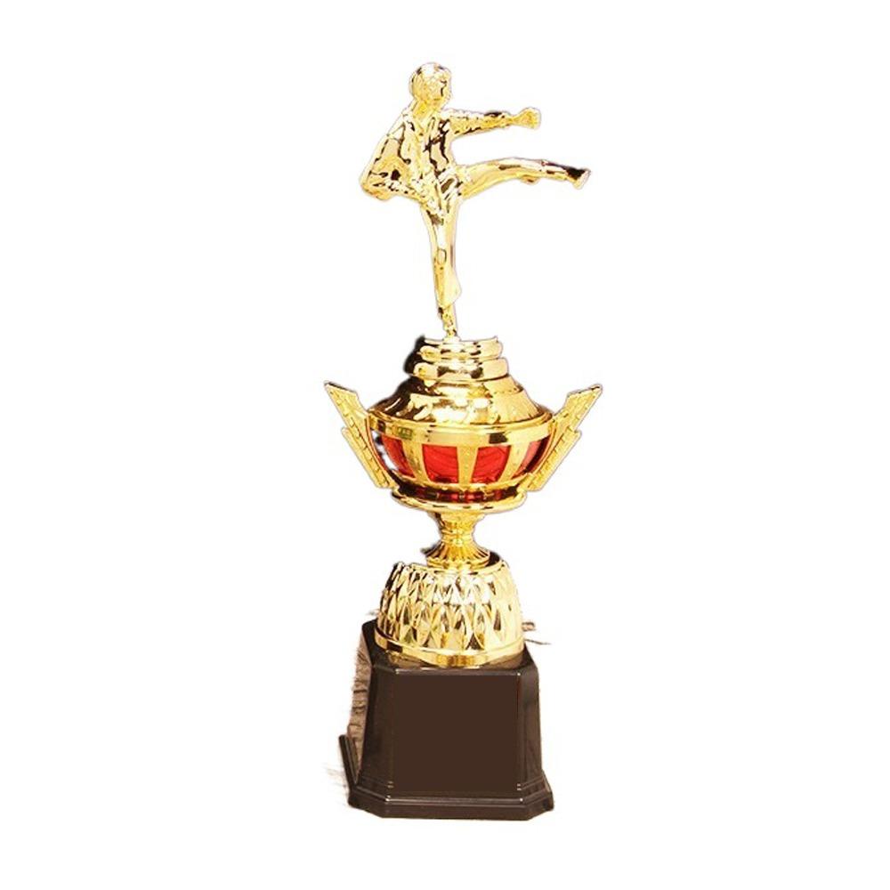 Martial Arts Gold Trophy Awards Plastic Model Gold Man Small Prize Cup Taekwondo Competition Craft Souvenirs Winner Award