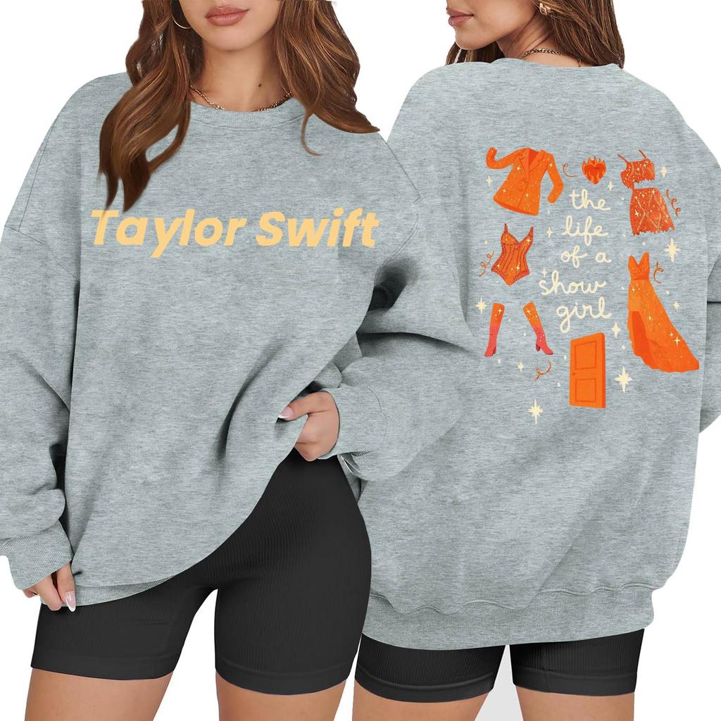 Women's Casual Fashion Long Sleeve Printed Round Neck Sweatshirt Top