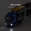 Caminhão de contêiner de liga leve com luzes e som: Trator infantil e modelo de veículo de engenharia brinquedo