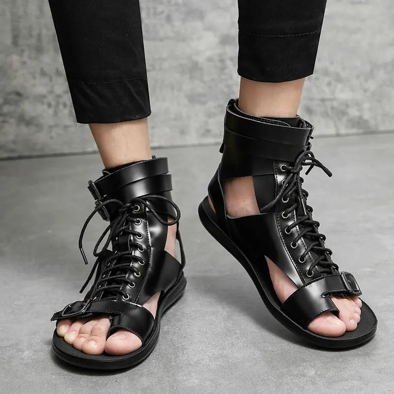 Fashion Ultralight Men's Sandal Genuine Leather Summer 2025 New Design Big Size Japanese Arrival Low Price Luxury Original Buy Male Shoe