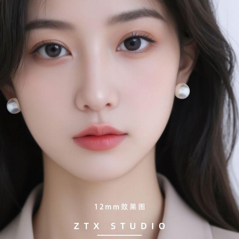 

Ретро Новинка Москитная спираль Французский Фантазийный Крупный Жемчуг 8mm Mabe Bead -925 Silver Needle