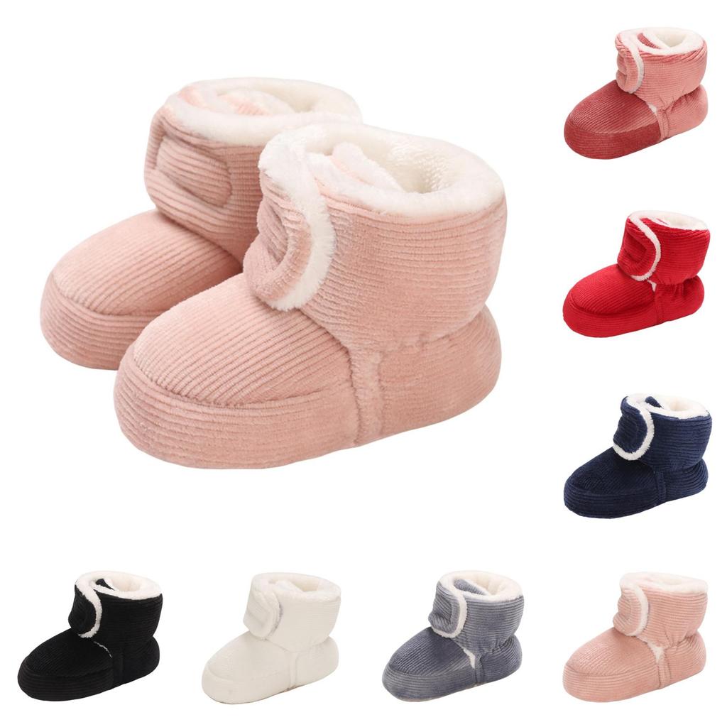Baby Winter Baumwollschuhe Niedlich -Gefüttert Dick Warm Stiefelchen für Kleinkinder Jungen Mädchen