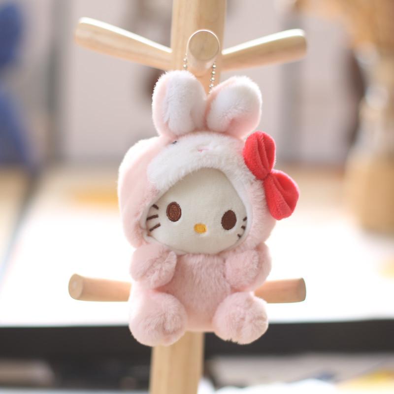 Sanrio Kuromi Plush Keychain With Soft Short Plush For Backpack Decor