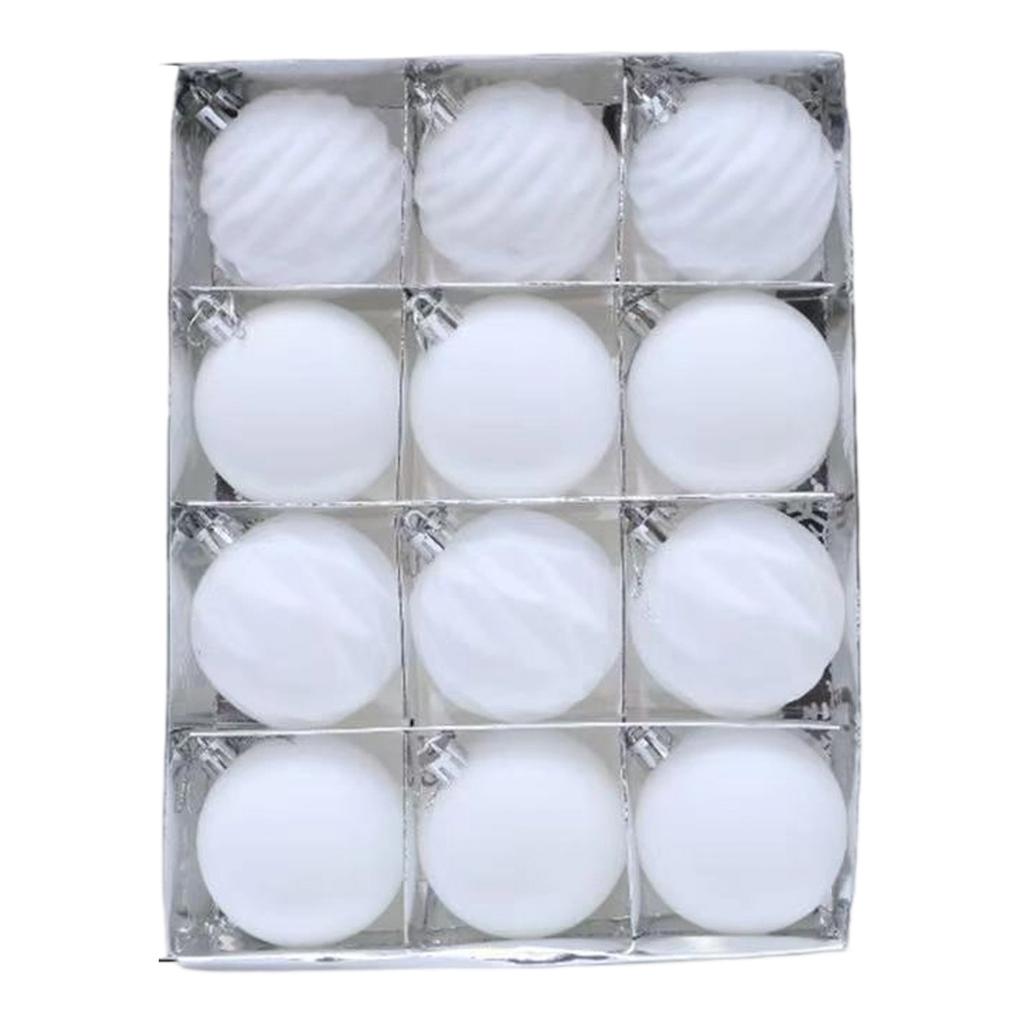 Christmas Tree Decorations 12Pcs Velvety Balls Vibranted Color Selection Ideal For Home Store Displays Parties