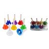 8 Note Musical Handbells Set Colorful Hand Bells for Festival, Musical Teaching