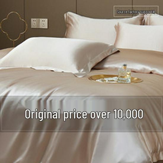 Mulberry Silk Non-Slip Fitted Bed Sheet - Cotton Blend Single Piece Mattress Dust Cover