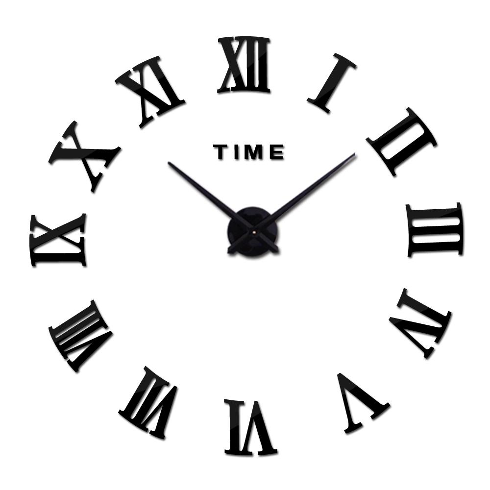 Modern Design Large Wall Clock 3D DIY Quartz Clocks Watches Acrylic Mirror Stickers Living Room Home Decor Horloge