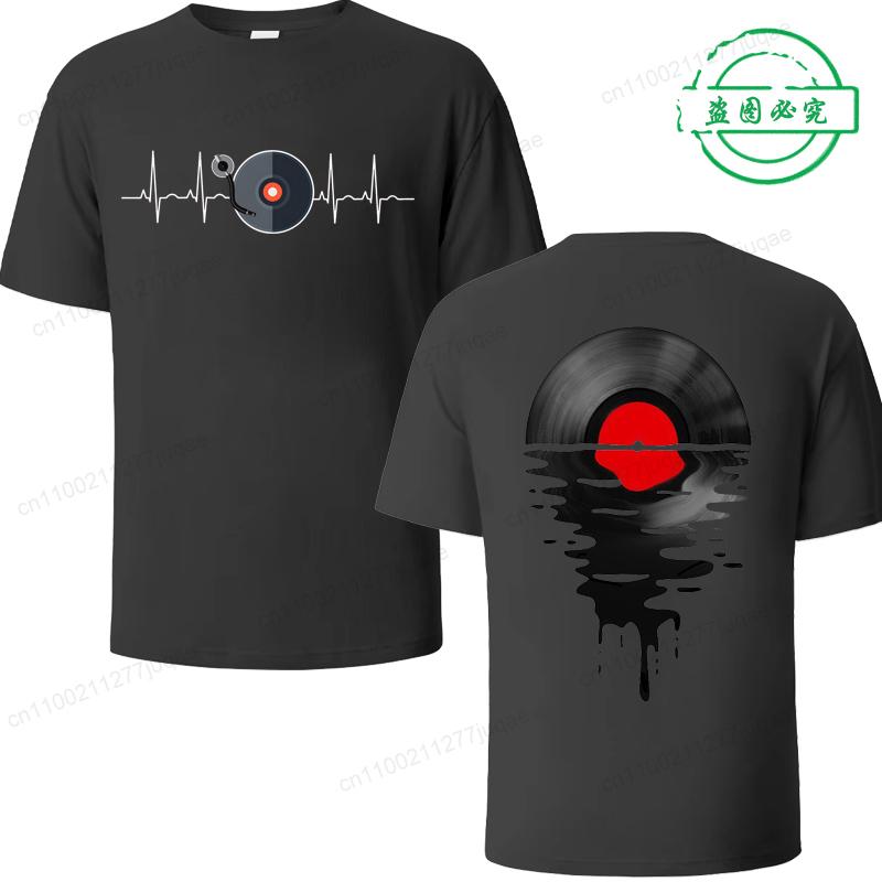 Tee Shirts for Men Women DJ Music Clothing Phonograph Record Print Funny Tshirt T-Shirt Tee Shirt for Men Music Lover Gifts