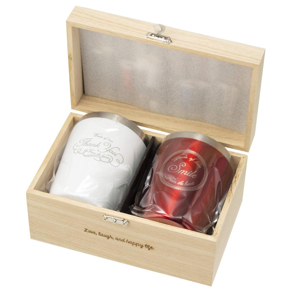 With Wrapping Tumbler X Height Capacity Ice Cube X Height with Cube In Wooden Box Wrapping [Wrapped Paper] (diameter 8.5 10.7cm, Approx. 330ml), (2.7