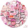 60Pcs/Set Pink Babe Reading Books Art Series 03 Stickers Waterproof DIY Fashion Doodle Decals Stickers