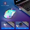 Memzuoix Wireless Mouse with RGB 1200 5 USB Receiver Compatible with Blue 2.4G LED, Rechargeable, Ergonomic, DPI, Optical, Buttons, Portable,
