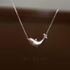 Whale Pendant Necklace Girl Light Luxury Niche Temperament Collarbone Chain Original Dolphin Necklace