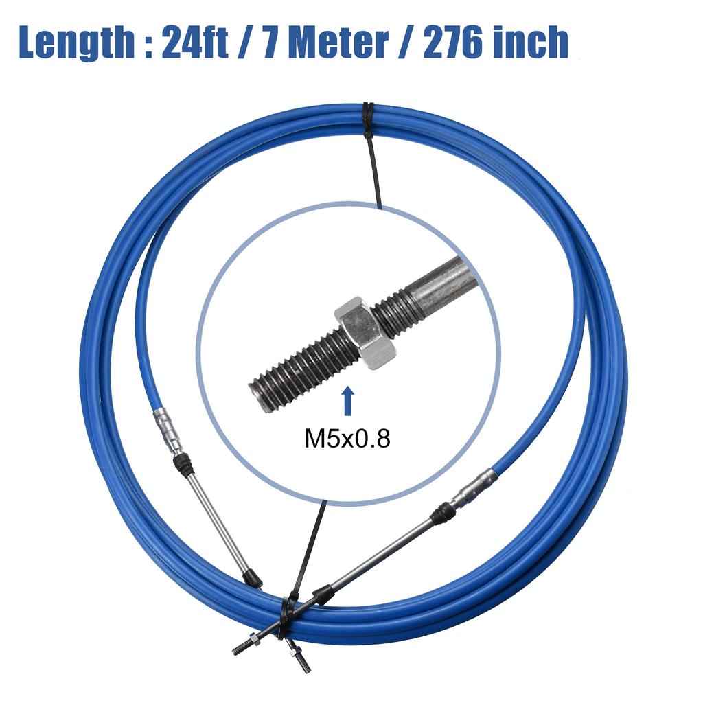 Motoforti 1/2pcs 10ft 13ft 16ft 20ft 24ft Marine Throttle Cable 3300/33C Throttle Shift Remote Control Cable 3M-6M for Yamaha