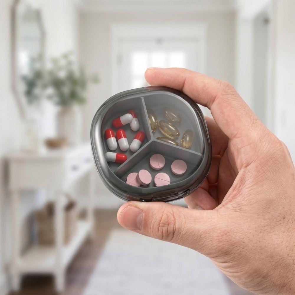 3 Grid Pill Box 4 Grid Granule Storage Box Waterproof Pills Organizer Travel