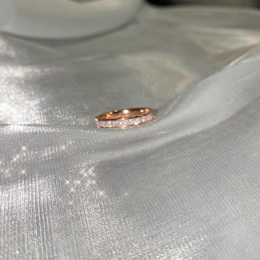 Over 120 Styles Korean style zircon diamond ring women's 925 sterling silver spring and summer niche light luxury high-end index finger ring open ring