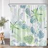 Nautical Cartoon Shower Curtain Tropical Fish Starfish Shell Seaweed Coral Underwater Bathroom Decoration Polyester Bath Curtain