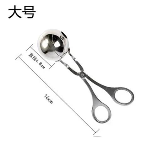 

Фрикадельки из нержавеющей стали Щипцы с антипригарным покрытием Ложка для рыбных шариков Фрикадельки Инструменты для мяса Шарики Кухонная утварь и формы