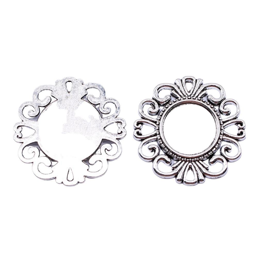 Bezel Base Blanks For DIY Resin Jewelry Fit 16mm Round Cabochon Setting Pendants