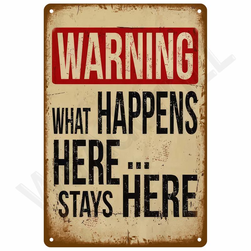 Placa de Metal Vintage Placas de Estanho Bar Sinal de Metal Retrô Arte de Parede Mural Estético Quarto Itens de Decoração para Casa Pôster Decoração de Garagem