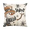 45X45Cm Christmas Throw Pillow Cover Christmas Tree Elk Snowman Print Pillow Cover Home Decoration Cushion Cover Single Pillow Cover Coreless
