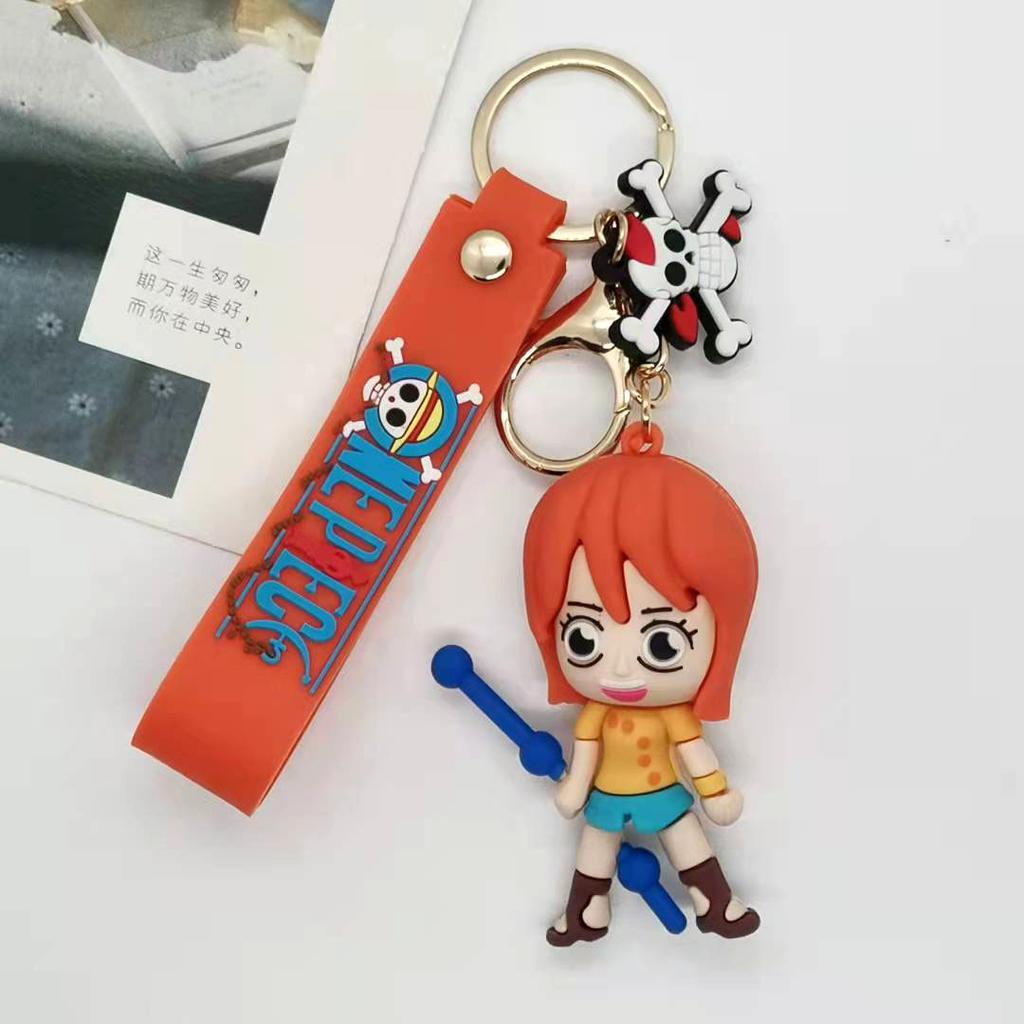 Creative Cartoon One Piece Doll Series Keychain Couple Bag Car Keychain Accessories Gift Wholesale Y2k Fashion Toys Anime