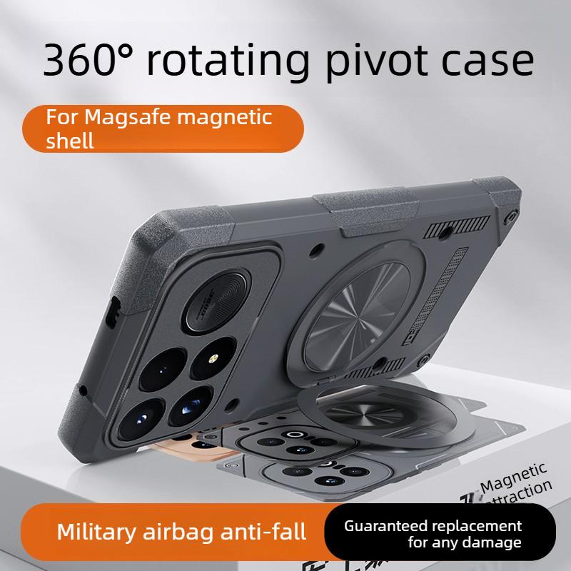 For POCO F9 Ultra / F9 Pro Case TPU Soft Edge Magnetic Stand Protective Back Cover For MagSafe Wireless Charging Phone Shell