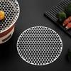 1pc 18 20 22 24 26 28cm BBQ Net Stainless Steel Non Stick Grill Rack Tea Maker Bacon Drainer Outdoor Barbecue Kitchen Tool Grill